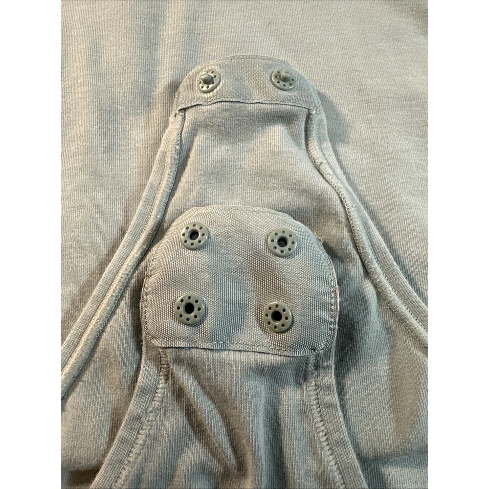 Yitty Snug Green Blue Cotton Stretch Short Sleeve Brief Bodysuit Size S Summer - Picture 6 of 9
